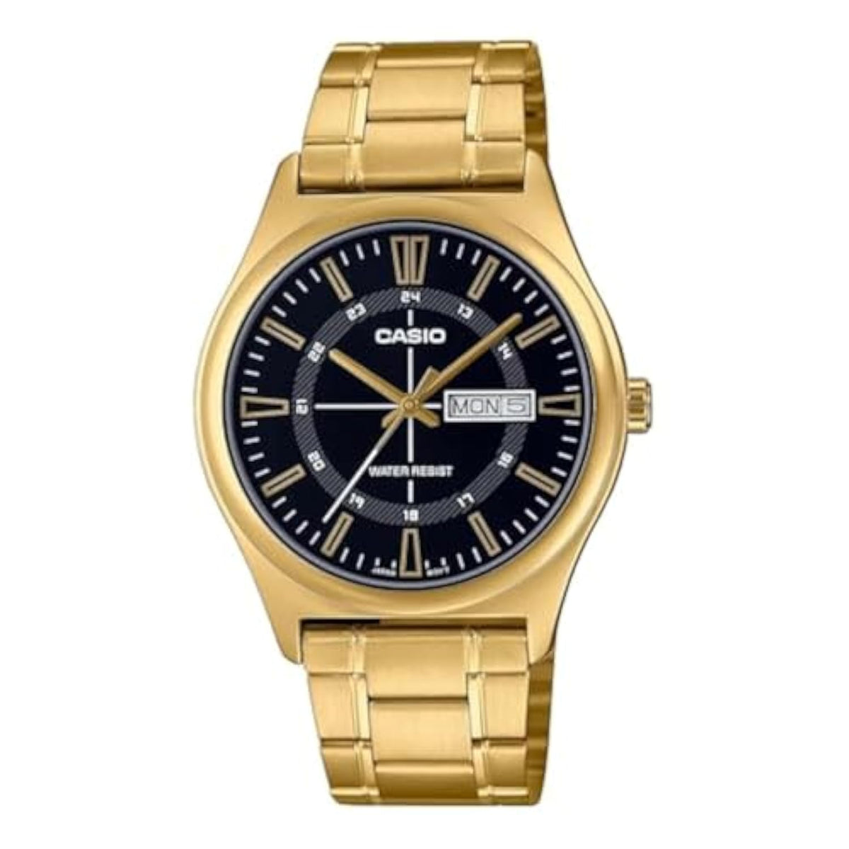 Casio Men's Watch - MTP-V006D-1CUDF Black Dial - Gold / Black