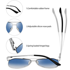 Joopin Sunglasses for Men Women, Polarized Classic Sunglasses Lightweight Metal Frame UV400 Protection
