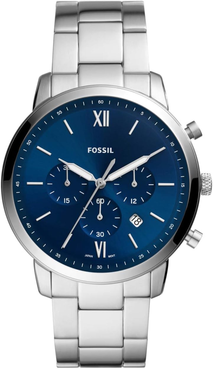 Fossil Men Chronograph Quartz Watch With Stainless Steel Strap Fs5792