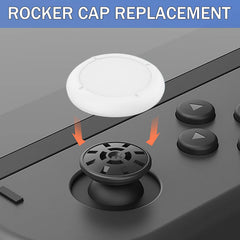 Goerpn 6 Pcs Replacement Joystick Covers for Nintendo Switch OLED Thumb Caps Grips Analog Thumbstick Replacement Caps for Nintendo Switch & Switch Lite Comfortable Joystick Covers for Gaming (White)