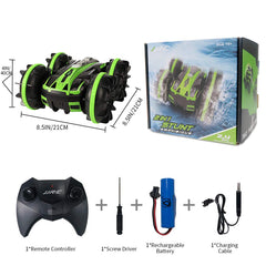 WQ Remote Control Car Boat Truck 4WD 2.4Ghz Land Water 2 in 1 RC Toy Car Multifunction Waterproof Stunt Remote Vehicle with Rotate 360 Electric Car Summer Beach Toy