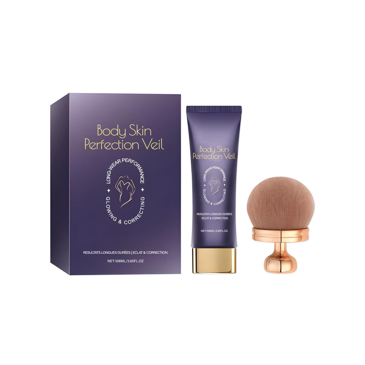 PINKE Body Coverage Perfector, All Over Complexion Perfector, Waterproof Leg & Body Makeup Coverage - Tattoo Cover Up Makeup, 24H Long-Lasting Cream Concealer, 108ML/3.66 FL.Oz (Natural Radiance)