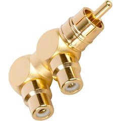 AudioQuest RCA male to two RCA female Adapter, High-Quality Audio Signal Adapter, Hard Assembly