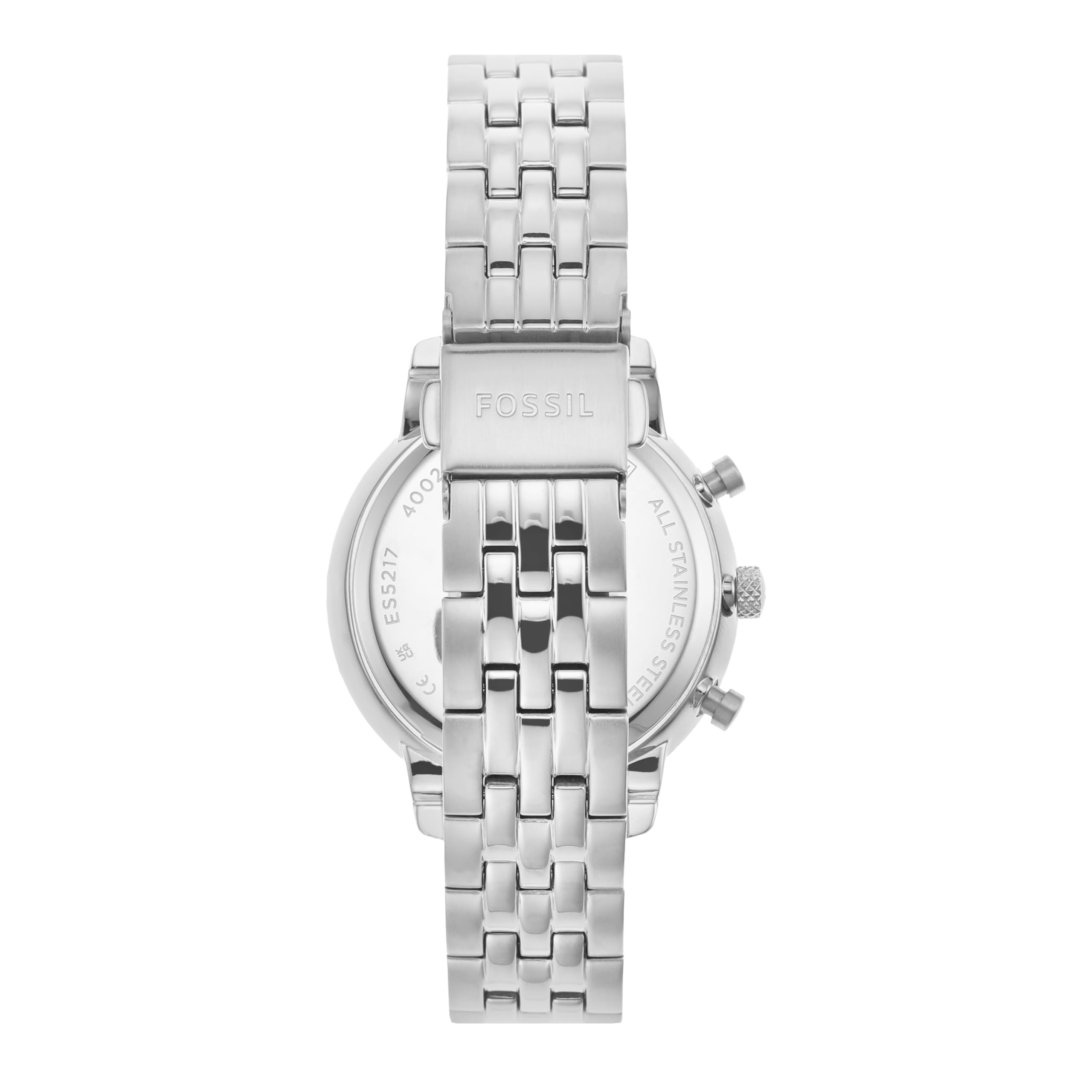 Fossil ES5217 Neutra Chronograph Stainless Steel Analog Watch for Women, 36 mm Size, Silver