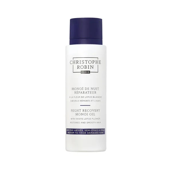 Christophe Robin Night Recovery Monoi Oil With White Lotus Flower - Intense Overnight Treatment 92g