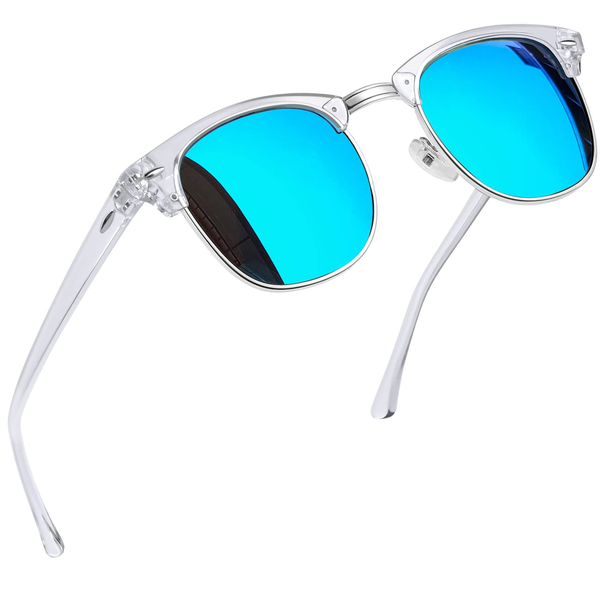 Joopin Polarized Semi Rimless Sunglasses Men Women, Classic Half Frame Sun Glasses UV Protection