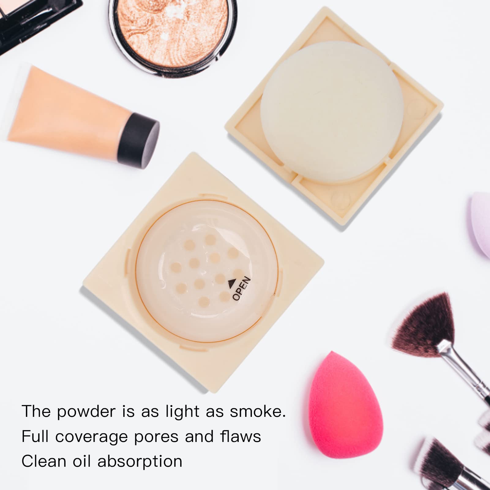 6g Long Lasting Loose Powder, Oil Control Makeup Setting Powder Waterproof Face Powder, Matte Finishing Makeup Loose Setting Powder(02)