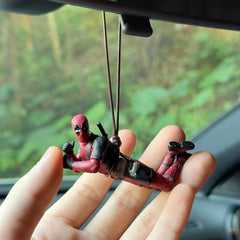 TERRIFI Funny Anime Car Mirror Accessories - Cute Rearview Hanging Ornaments and Unique Auto Interior Decor for Vehicle Charm and Style