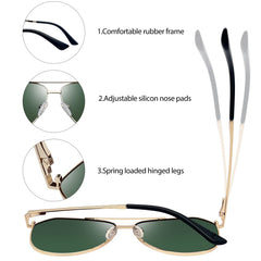 Joopin Sunglasses for Men Women, Polarized Classic Sunglasses Lightweight Metal Frame UV400 Protection