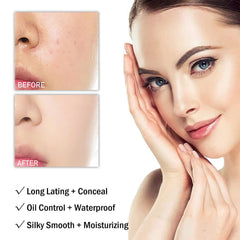 firstfly CC Cream, Mushroom Head Air Cushion CC Cream Foundation, Concealer Moisturizing BB Cream Cushion Face Makeup Matte Long Lasting Concealer Makeup Base (103# Nude)