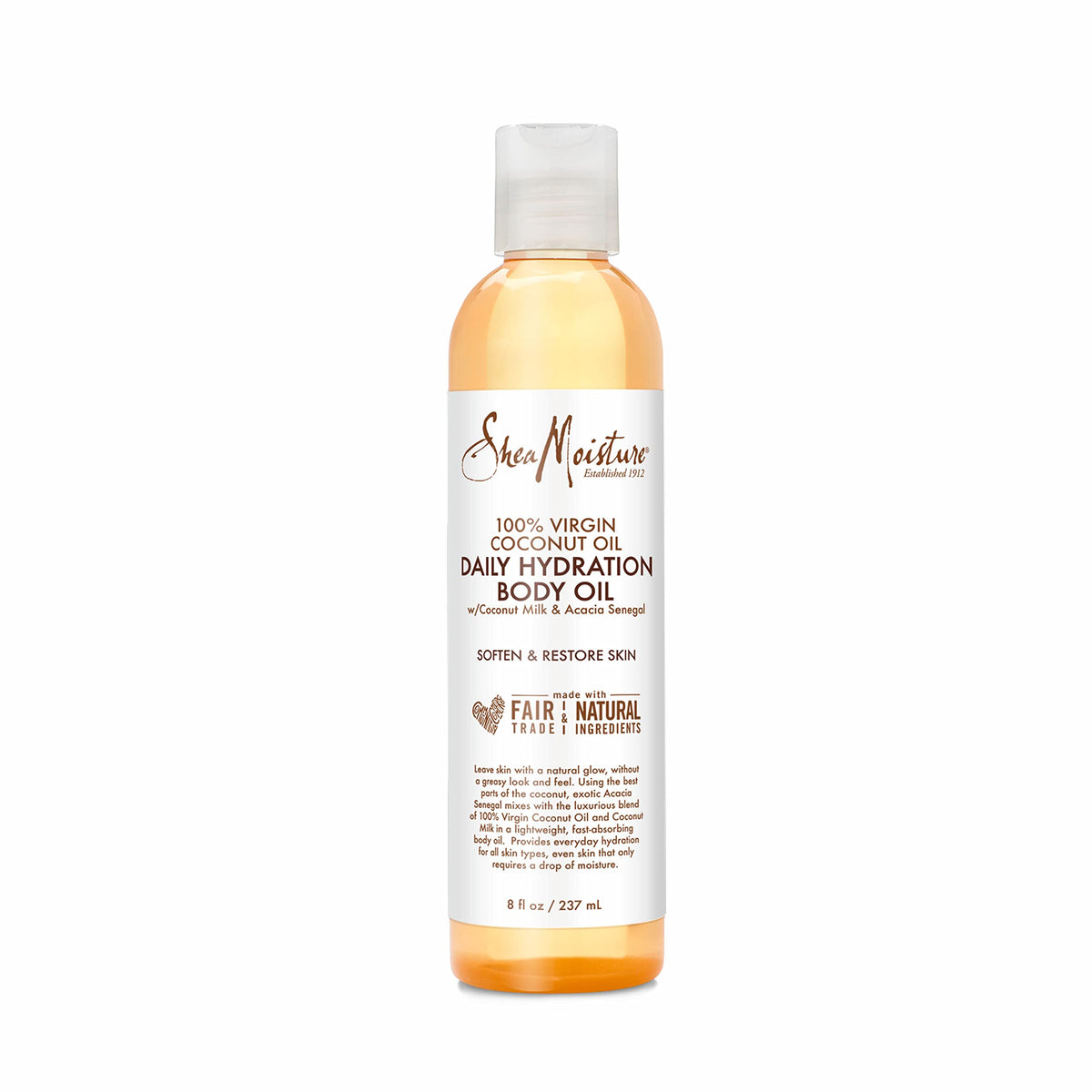 Shea Moisture 100% Virgin Coconut Oil Daily Hydration Body Oil For Unisex, 236.58 ml