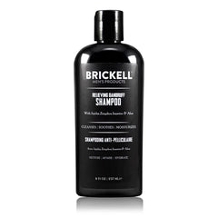 Brickell Men's Relieving Dandruff Shampoo For Men, Natural & Organic, Soothes and Eliminates Dandruff with Ziziphus Joazeiro, Aloe and Jojoba Oil (8 oz)