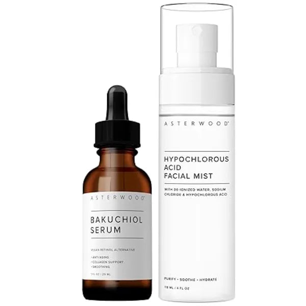 Asterwood Bakuchiol Serum 1 oz + Hypochlorous Acid Facial Mist