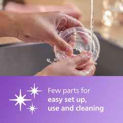 AVENT Philips Manual Breast Pump - Easy Pumping with Natural Motion Technology - Transparent, SCF430/03