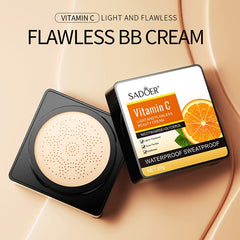 L'ANGOLO Vitamin C Beauty Cream 20g, Invisible Pore Concealer, Natural Makeup, Moisturizing and Light Texture, Long-Lasting, Mushroom Handle Design, Radiant Skin