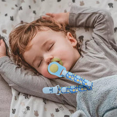 Azonee Silicone Dummy Clips Adapter, 6 pcs Baby Pacifier Chain with 6 pcs Adapters, Silicone Ring Adapter, Baby Pacifier Holder Soother Clip Chain Straps, Baby Teething Toys