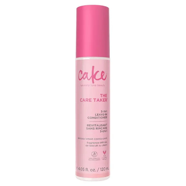 Cake Beauty 3 in 1 Leave in Conditioner, The Care Taker Moisturizing & Softening With Coconut Oil, Biotin, Soy & Rice Proteins For Dry/Normal Hair Types 4 Fl Oz / 120 mL