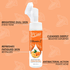 V Care Foaming Face Wash 200ml | Vitamin C Infused | Gentle Cleanser for Naturally Healthy Skin