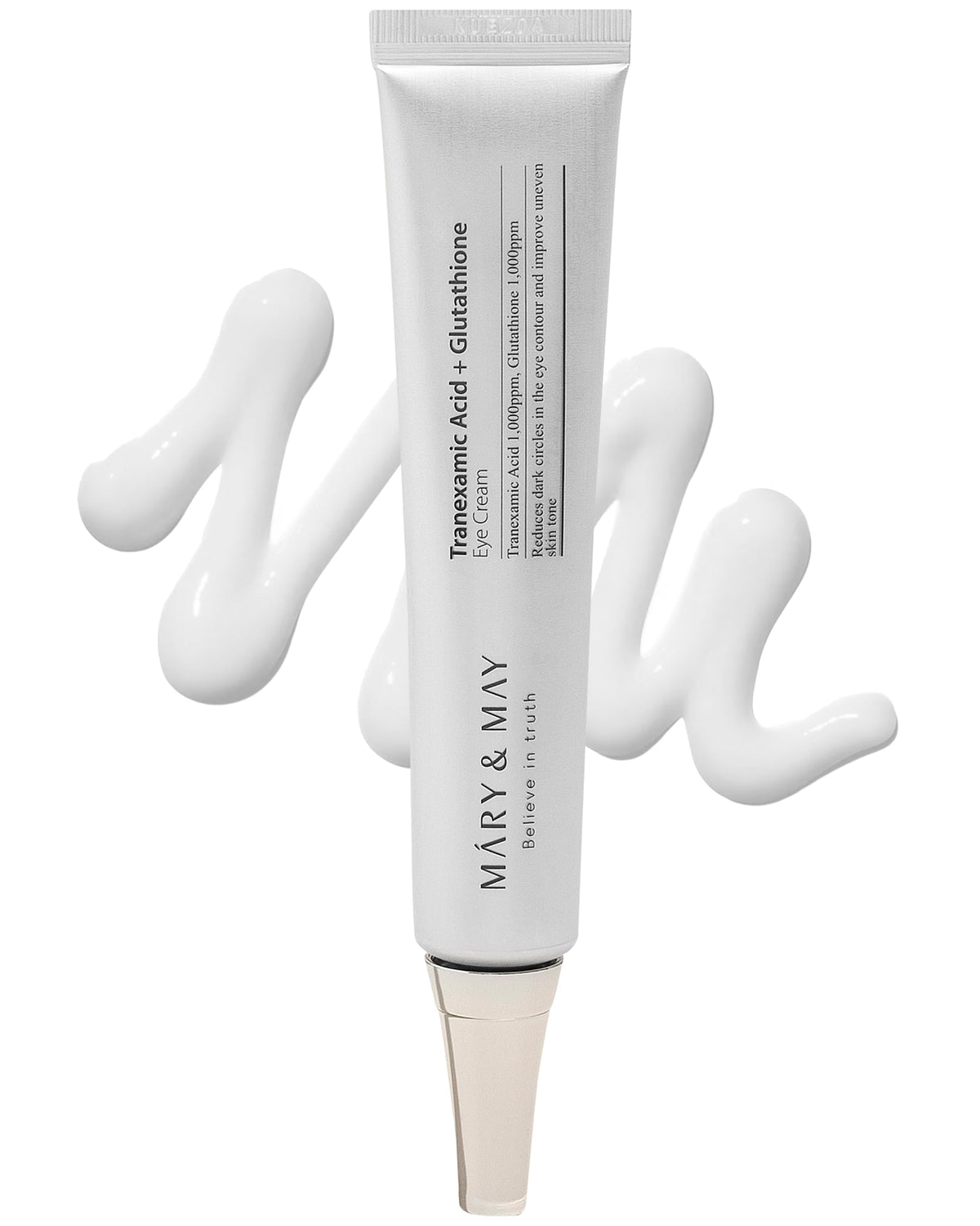 Mary&May Tranexamic Acid + Glutathione Eye Cream, Tranexamic Acid 1.05 Fl Oz / 30ml | Reduces Dark Cireles in the Eye, Improve Uneven Skin Tone | EWG Green