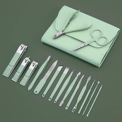 U-HOOME Manicure Set 16 in 1 Nail Clipper set, Personal Care Nail Clipper Kit Manicure Professional Manicure Pedicure Set for Thick Nails Men Women,Stainless Steel Nail Care Tools Grooming Kit