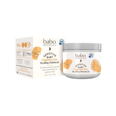 Babo Botanicals Sensitive Baby Fragrance-Free All Natural Healing Ointment - 99% Organic & 1% Colloidal Oat - Steroid-Free - for Eczema, Irritated/Itchy Skin - Face, Body, Diaper Area