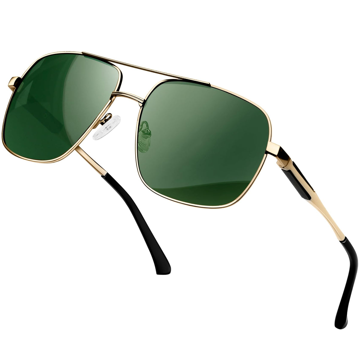 KANASTAL Polarized Sunglasses for Men Women, Large Memory Metal Frame Lightweight Sun Glasses 100% UV400 Protection Shades for Driving