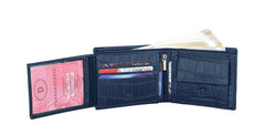 WildHorn Men Leather Wallet for Men Men's Wallet - BLUE CROCO