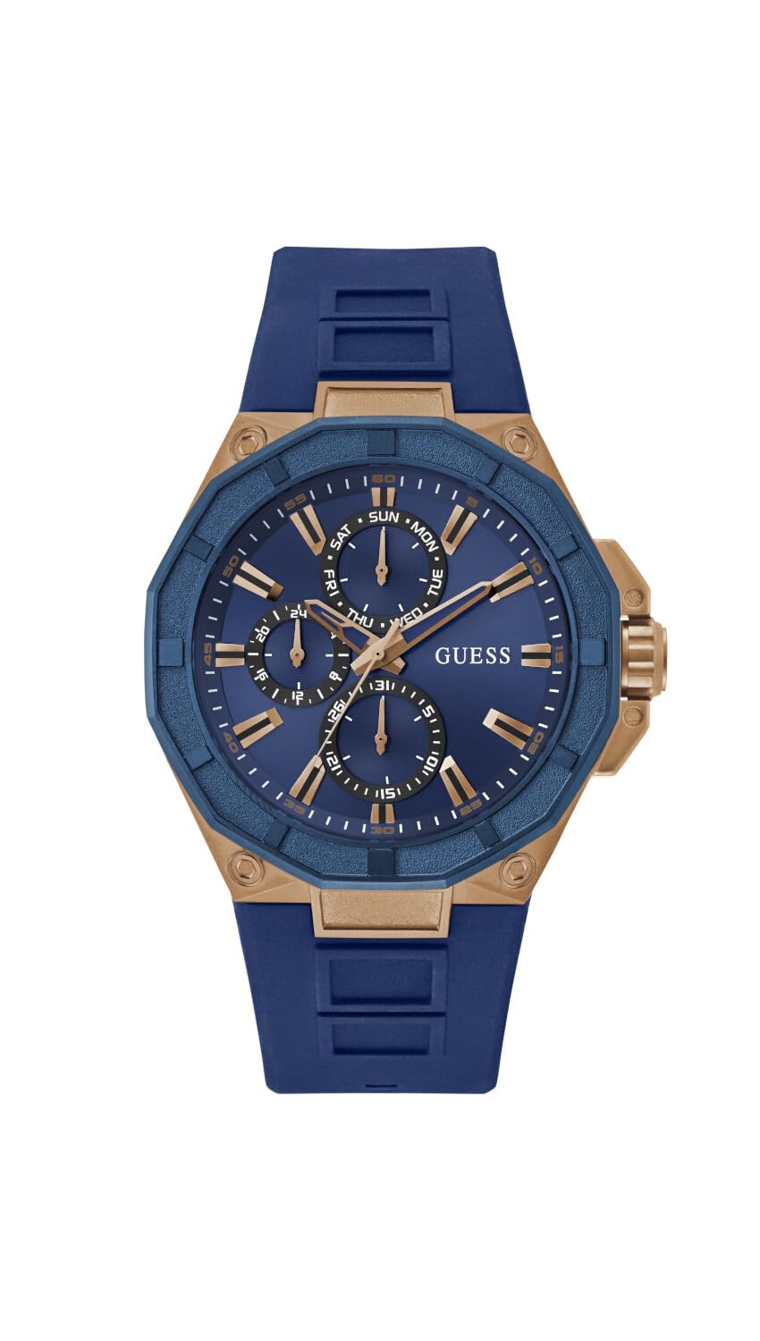 Guess Men's Watch R2 GW0803G2 Silicone, blue, Bracelet