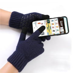 ELECDON Winter Touchscreen Gloves, Women's Winter Touchscreen Gloves with Fleece Lining, Warm Knit Gloves with Elastic Cuffs for Cold Weather - Pink/Grey/Black/Khaki
