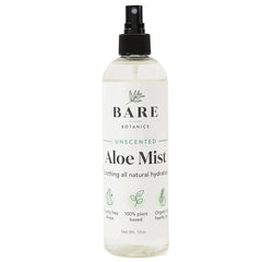 BARE BOTANICS Cooling Aloe Spray for Skin & Hair 12 oz (Large) - After Sun Spray & Aloe Hair Moisturizer - All Natural 99.7% Pure Unscented Aloe Vera Spray Made in Madison, WI