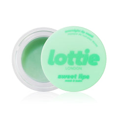 lottie LONDON Sweet Lips - Minted Lip Balm 9g - Moisturize dry, chapped & flaky lips - Nourishing Lip Mask & Balm