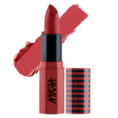 Nykaa So Creme! Lipstick (Bon Appetit ?Baby) - Red - Super matte finish lipstick with jojoba oil fortified formula, long-wearing, Comfortable & weightless (4.2gm)