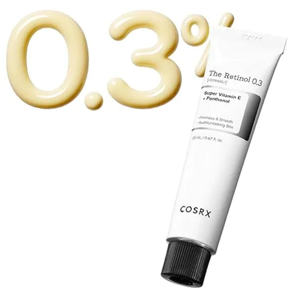 COSRX Retinol 0.3% Cream, 0.67 Oz, Anti aging Eye & Neck Cream with Retinoid Treatment to Firm Skin, Reduce Wrinkles, Fine Lines, Signs of Aging, Gentle Daily Korean Skin Care