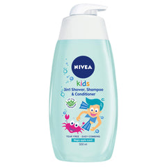 NIVEA Kids 3in1 Shower & Shampoo Bath, Bio Aloe Vera Apple Scent - 500ml