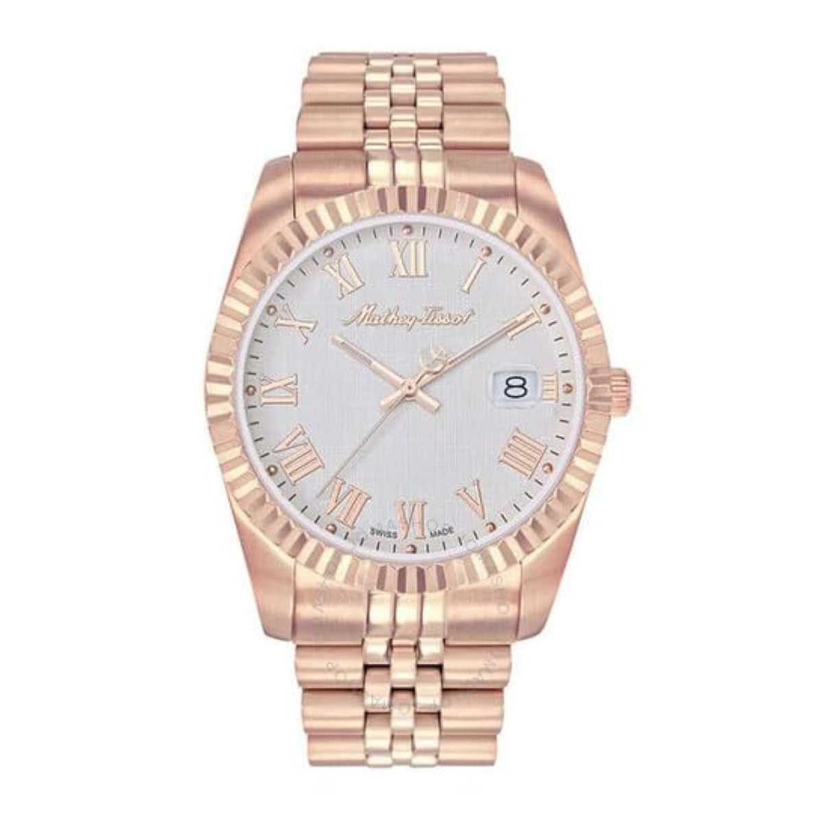 Mathey-Tissot Analog Black Dial Men's Watch - Silver-Rose Gold