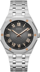 GUESS Silver-Tone Sunburst Analog Watch