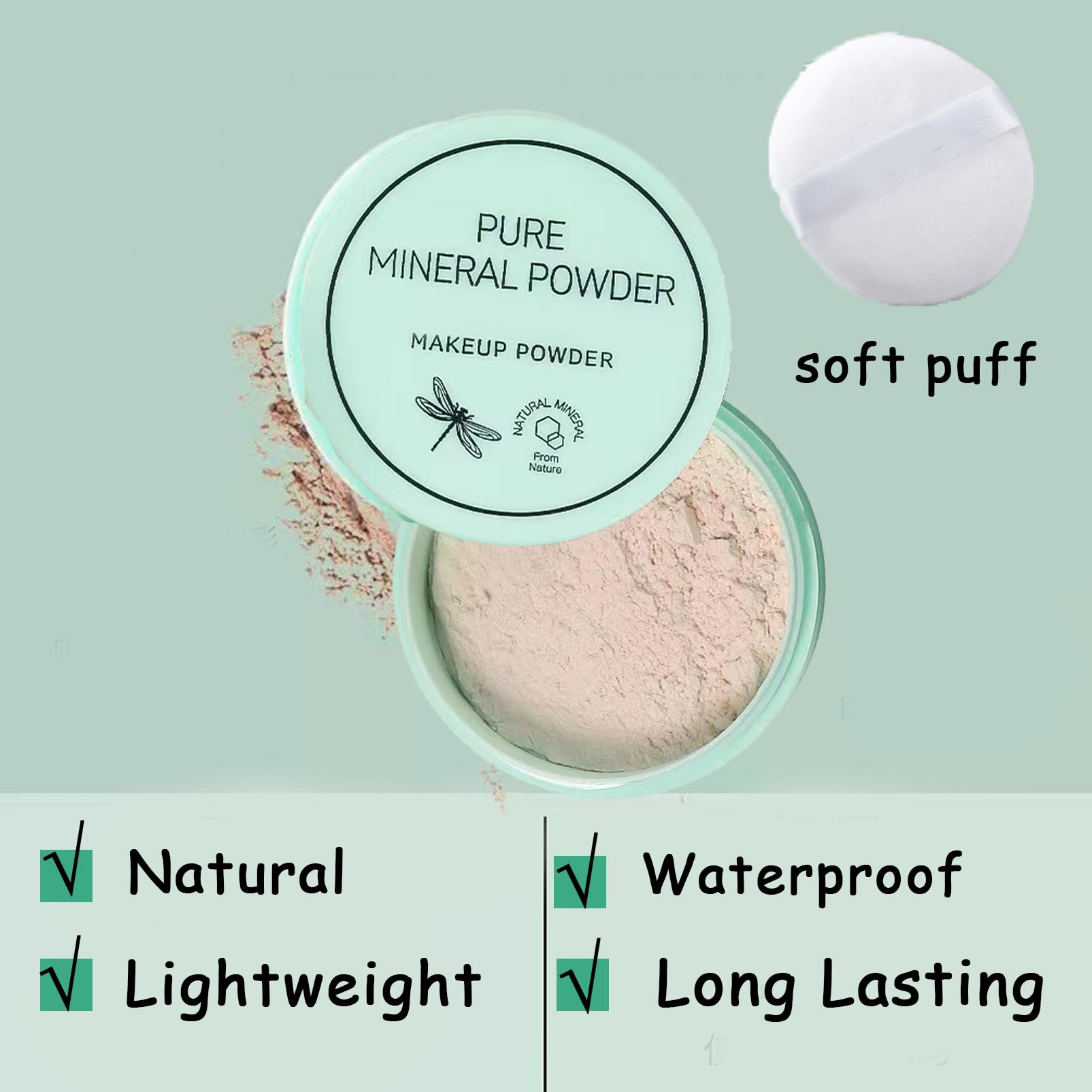 Translucent Face Powder,Matte Face Powder For Mature Skin,Natural Setting Powder,Long Lasting Loose Setting Powder,Oil-Contral Makeup Setting Powder,Translucent Setting Powder