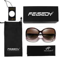 FEISEDY Women Oversized Polarized Sunglasses Ladies Large Shades Classic Fox Sunglasses B2730