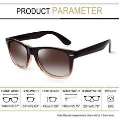 Joopin Polarized Sunglasses Men Women, Classic Square Sun Glasses 100% UV Protection Driving Fishing