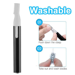 Arabest Electric Eyebrow Trimmer, Facial Hair Remover with Comb No Pulling Sensation Painless, Mini Personal Epilator Eyebrow Razor for Face Chin Peach Puzz Lips Body Arms Legs (Black)