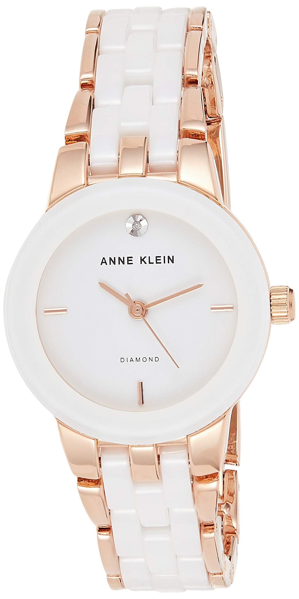 Anne Klein Women's North Classics Quartz Watch with Analog Display and Ceramic Bracelet