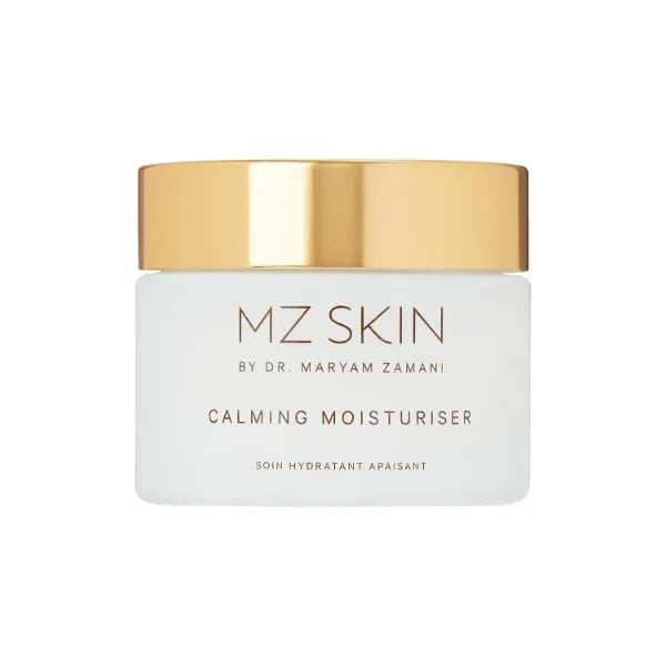 MZ SKIN Calming Moisturizer 1.69 fl oz - Prebiotic-Enhanced Daily Hydrating, Soothing Face Cream with Squalane & Centella Asiatica Cica for Sensitive Redness Prone Skin, Fragrance Free
