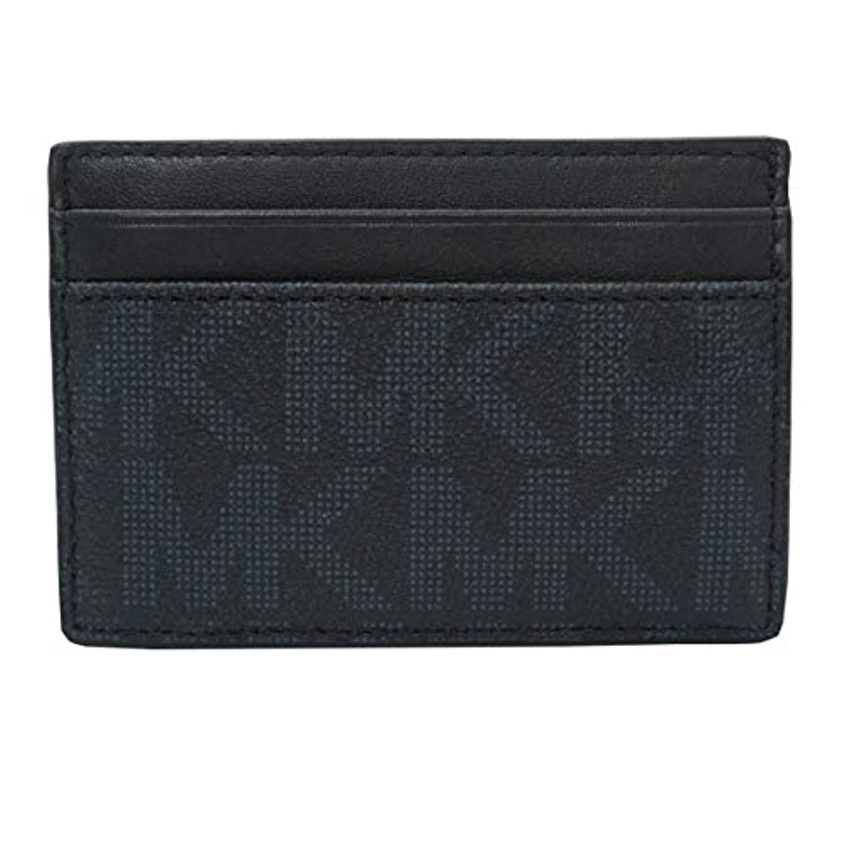 Michael Kors Men's Card Case Money Clip Wallet, Leather - Baltic Blue
