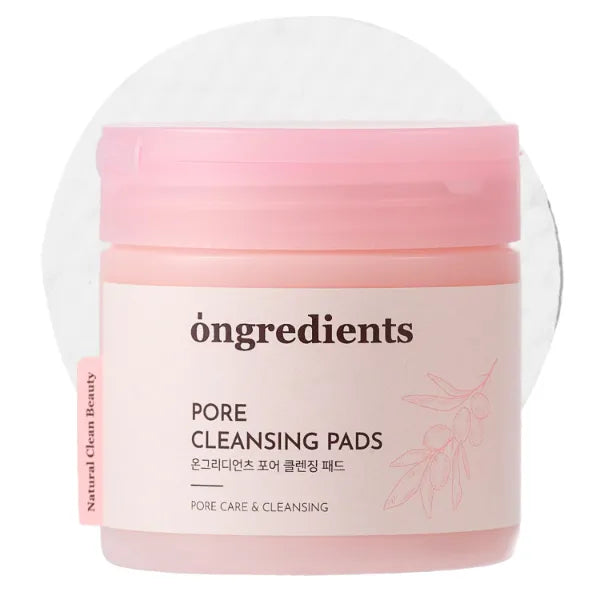 ONGREDIENTS Pore Cleansing Pads, Exfoliating Face Wipes, Makeup Remover Wipes for Face, Pore Reducing, Exfoliating, Korean Cleansing Pad Sheets, Korean Skin Care (60 Pads)