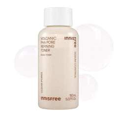 Innisfree Volcanic PHA Toner, Korean Skincare with AHA & BHA, Refines Texture, Controls Oil, Exfoliating Face Treatment, 5.07 Fl oz