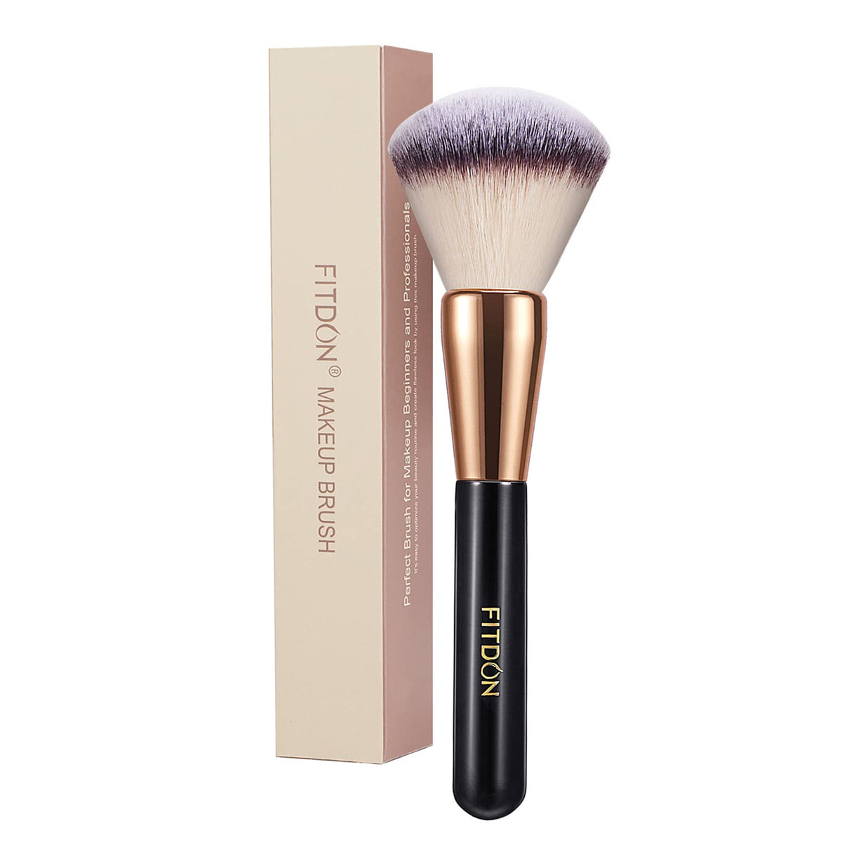 FITDON Powder Makeup Brush, Kabuki Brush for Face Large Coverage Mineral Powder Bronzer Foundation Blending Blush Buffing