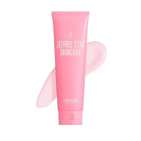 Jeffree Star Cosmetics Strawberry Water Clarifying Cleanser, Gel Face Wash with Niacinamide, 4.63 oz