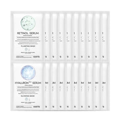 OOTD Retinol + Hyaluron Serum Korean Sheet Mask Sheet Gift Pack [20 Count] Plumping Glowing Luminating Hydrating Rejuvenating Sheet Mask Gift Pack
