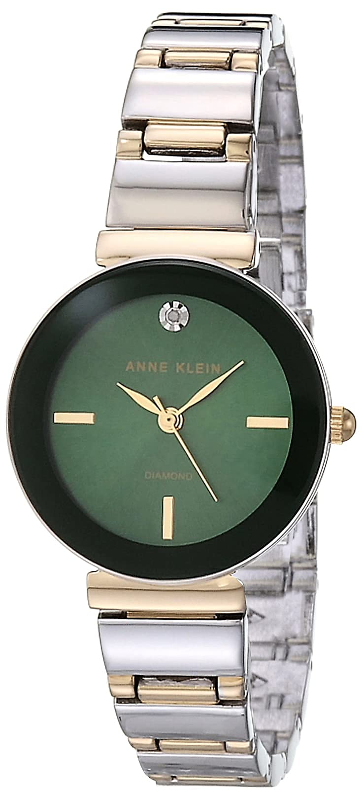 Anne Klein Damenarmbanduhr mit echtem Diamant-Zifferblatt, AK/2434