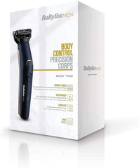 BaByliss Body Groomer For Men | Versatile Body Grooming Options With Long Battery Life| Three Comb AttAChments Included | Precise Trimming Performance &8 Hour Charge 70 Min Run Time| BG120SDE (Blue)